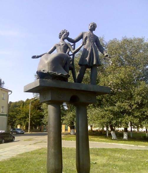 Памятник Н.С. Лескова и его персонажи.